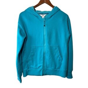 Athleta Girl Blue Full Zip Hooded Sweater Girls Size 16 XXL